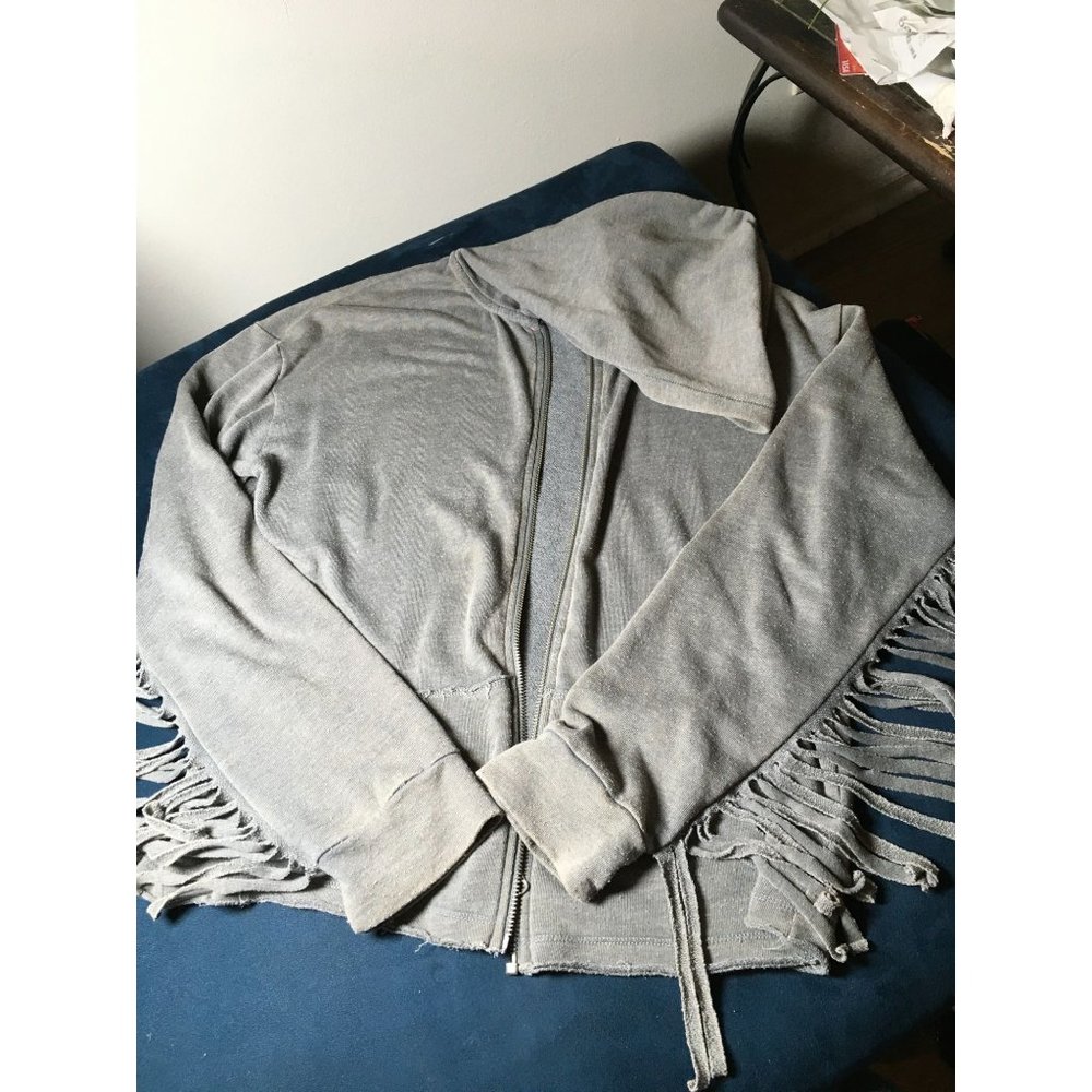 Art Class Gray Tassel Sleeves Jacket Girls size XLarge 14-16 or/and up to women'